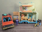Bluey Family Trip Caravan Adventures Playset Used. Price: $29.99.