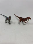 Lot Of Mattel Jurassic World 2017 Battle Damage Velociraptor Blue & 2021 Red Used. Price: $16.99.