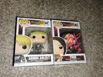 Funko Pop Attack On Titan Ymir (signed) And Armin New. Price: $80.00.