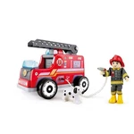 Hape Truck Playset With Firefighter Action Figure And Rescue Dog Toy New. Price: $30.19.