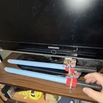 Light Up Toy Sword Set Plastic Blue Black Red Adventure Action Figure Collection New. Price: $19.99.