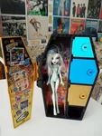 Mattel Monster High Frankie Stein Fashion Doll With Black Hair & Coffin Locker Used. Price: $20.00.