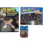 Vintage 1978 2001 Hasbro Lite Brite Picture Refills 5466 Wizard Creations & Pegs New. Price: $60.00.