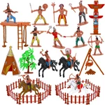 Onest 26 Pieces Native American Figurines Indians Colorful New. Price: $14.69.