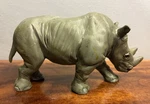 Papo 2003 Rhino 5'' Pvc Figure Figurine Wild African Animal Toy Jungle Used. Price: $13.99.